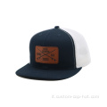 Cappello Gorras Trucker con cerotto in pelle